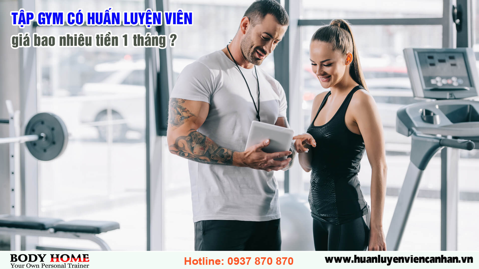 Tập gym có huấn luyện viên giá bao nhiêu?